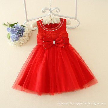 perles arc rouge taille haute qualité bébé fille robe de soirée enfants les plus récents concepteur robe de soirée en vente prix